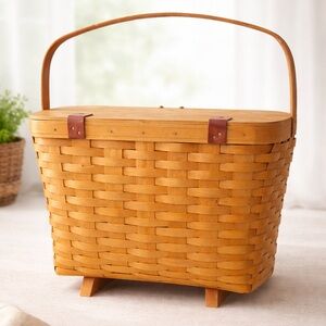 LONGABERGER PICNIC BASKET W/LINER